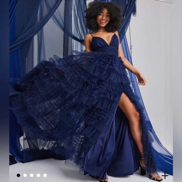 Windsor Roxanna Tulle Ruffle A-Line Ball Gown - Picture 1 of 4